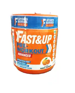Fast & Up Pre Workout Advanced Tangy Orange Flavour Powder 450gm